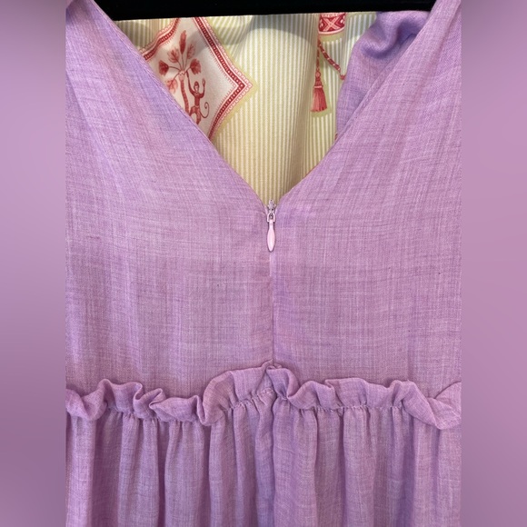 English Factory Tiered Mido Dress in Lilac Size Large - Picture 8 of 8